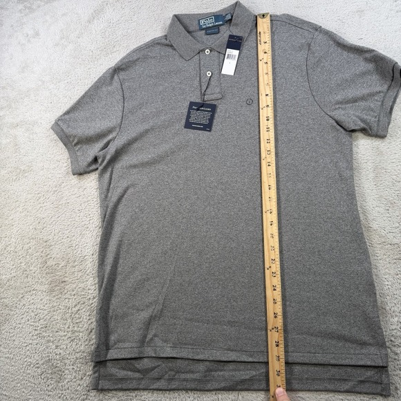 Polo Ralph Lauren Shirt Mens Large Grey Interlock Custom Fit Pony Cotton NEW - Picture 6 of 8